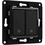 Shelly · Unterputz Zubehör · "Wall Switch 5,10cm (2") · Wandtaster · 2-fach · Schwarz (Shelly_WS_2_s)