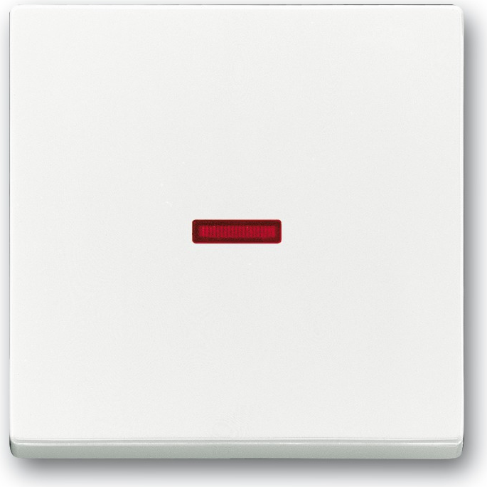 BUSCH-JAEGER Wippe mit roter Kalotte 1789-84 solo davos/studioweiss 1789-84 (1751-0-2814)