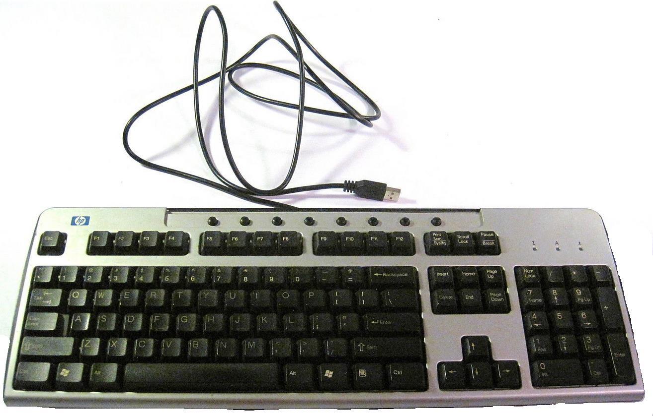 HP 324634-331 Tastatur USB Holländisch Schwarz - Silber (324634-331)