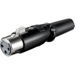 Wentronic Goobay Mikrofonkupplung , 3-polig - Gehäuse schwarz (11680)