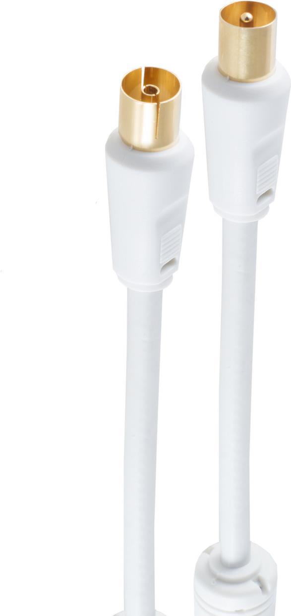 shiverpeaks BS80403 Koaxialkabel 2,5 m Coax Koaxial Weiß (BS80403)