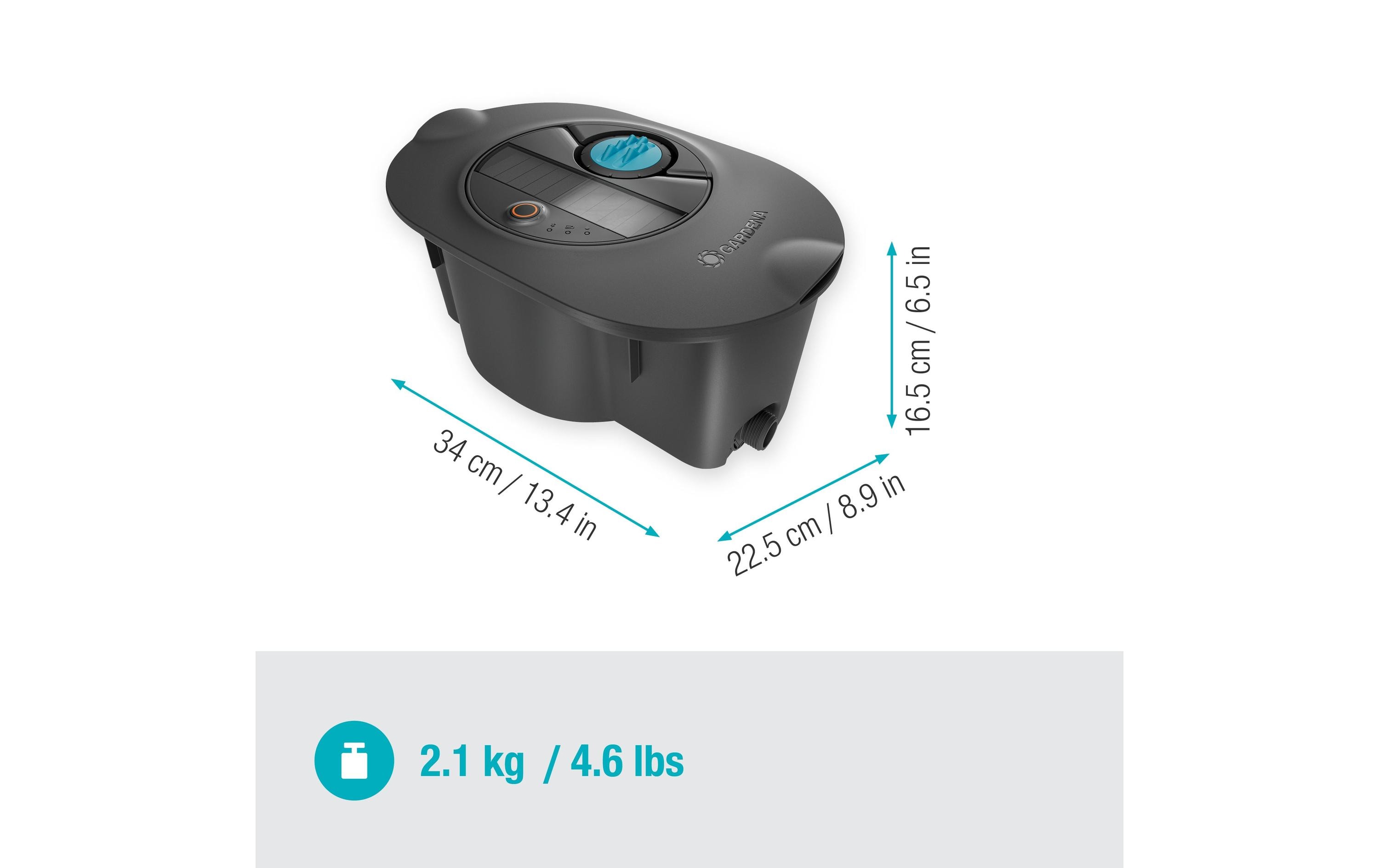 Gardena Pipeline AquaPrecise Rasensprenger Schwarz, Grün