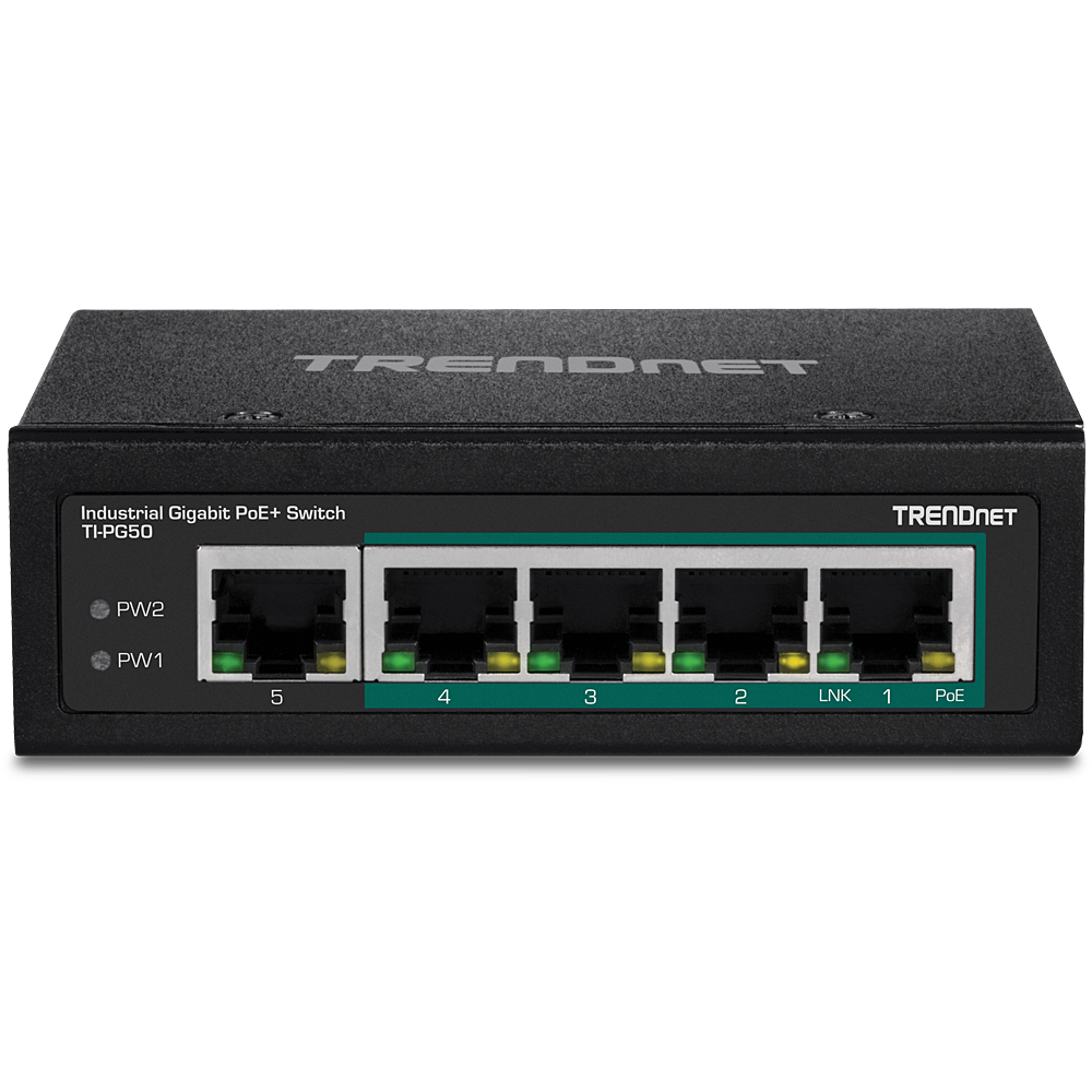 Trendnet TI-PG50 Netzwerk-Switch Managed Gigabit Ethernet (10/100/1000) Schwarz Power over Ethernet (PoE) (TI-PG50)