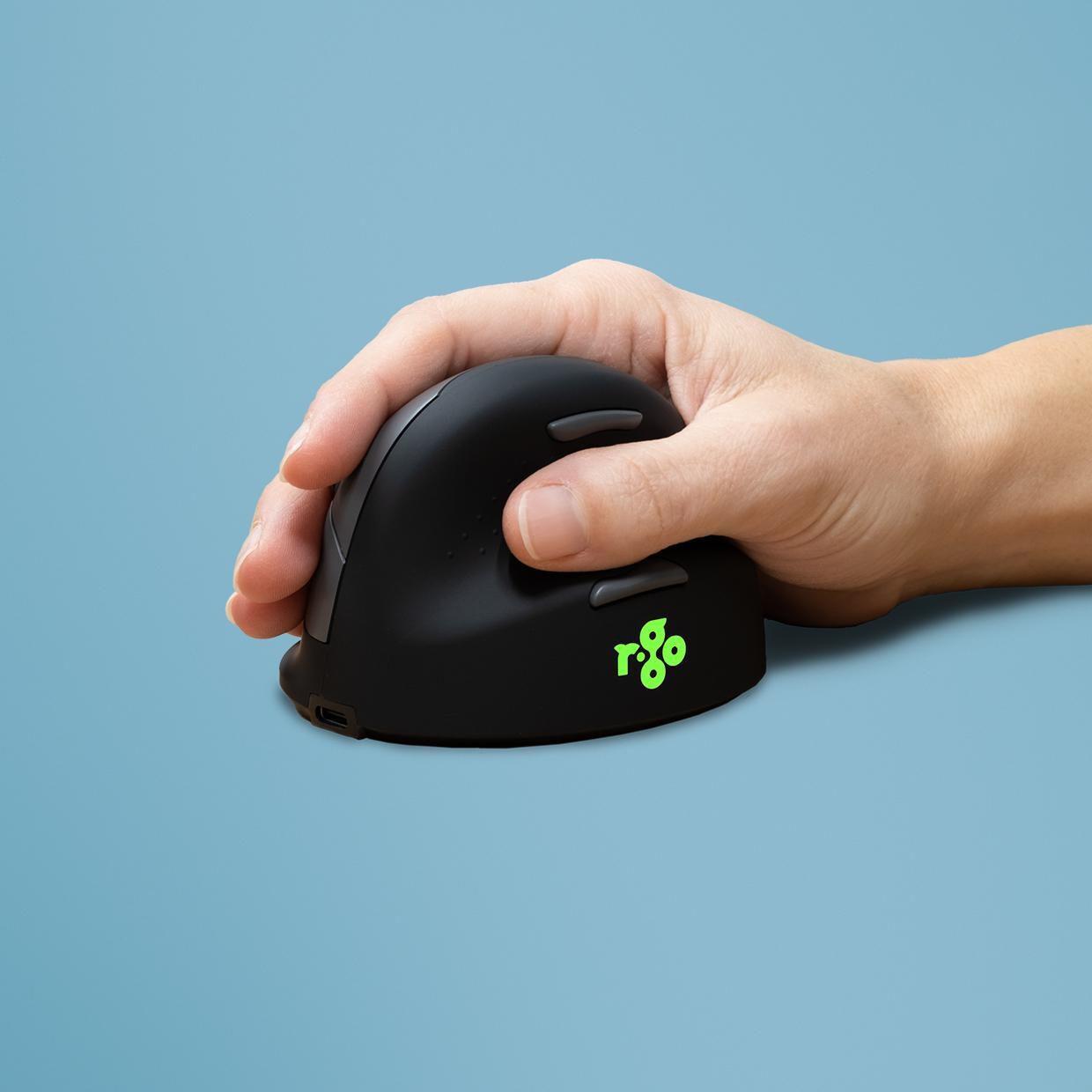 R-Go Tools Ergonomische Maus HE Break Vertikale Maus Bluetooth 5.0 Schwarz