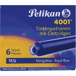 PELIKAN Tintenpat 4001 TP/6-2B k.-blau fuer Patronenfuellhalter loesch- auswaschbarer Tinte Blister mit 2 Etuis a 6 Patronen (00330795)