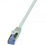 Logilink RJ45 Netzwerk Anschlusskabel CAT 6A S/FTP [1x RJ45-Stecker - 1x RJ45-Stecker] 0.25 m Grau Flammwidri (CQ3012S)