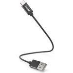 Hama Ladekabel, USB-A - USB-C, 0,2 m, Nylon, Schwarz (00201600)