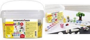 EBERHARD FABER Modelliermasse EFA Plast KIDS + Schulmalfarbe im wiederverschließbaren Eimer mit Tragegriff, - 1 Stück (570104)