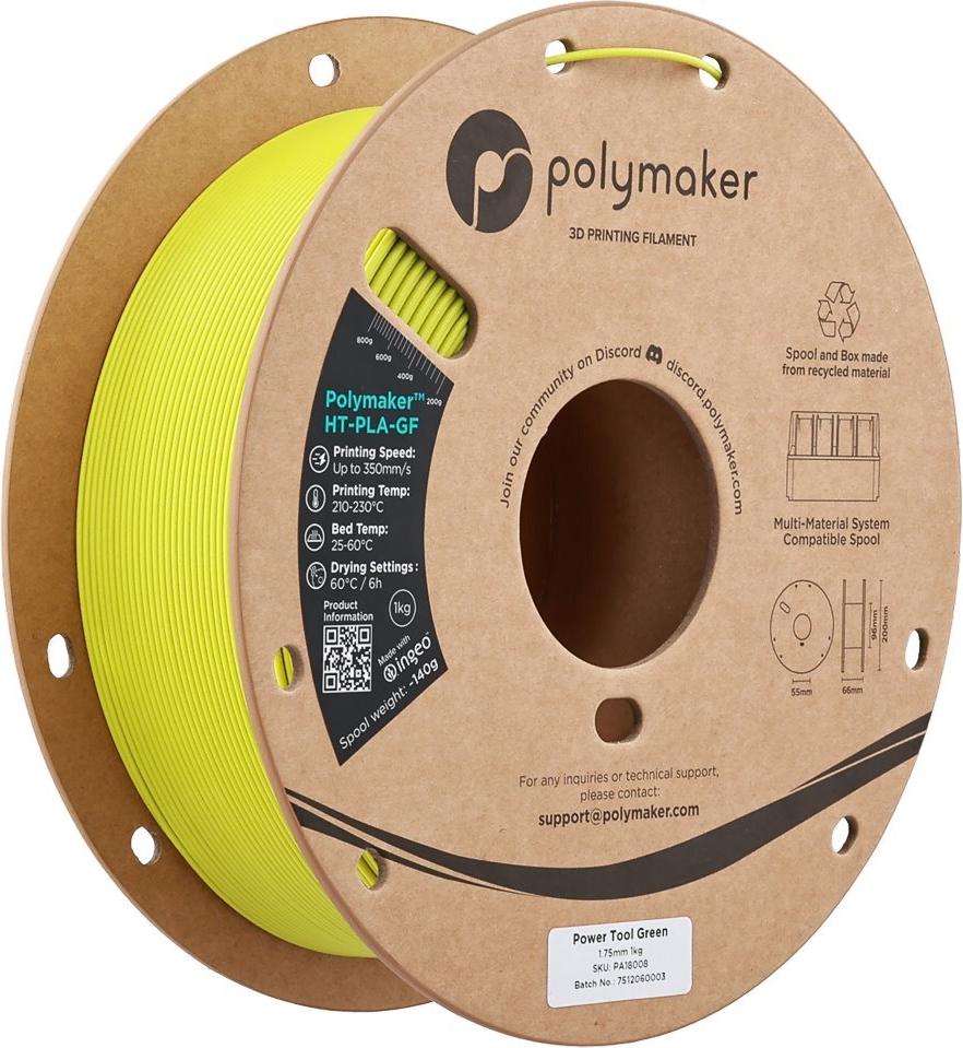 Polymaker HT-PLA-GF 1.75mm POWER TOOL GREEN 1kg (PA18008)