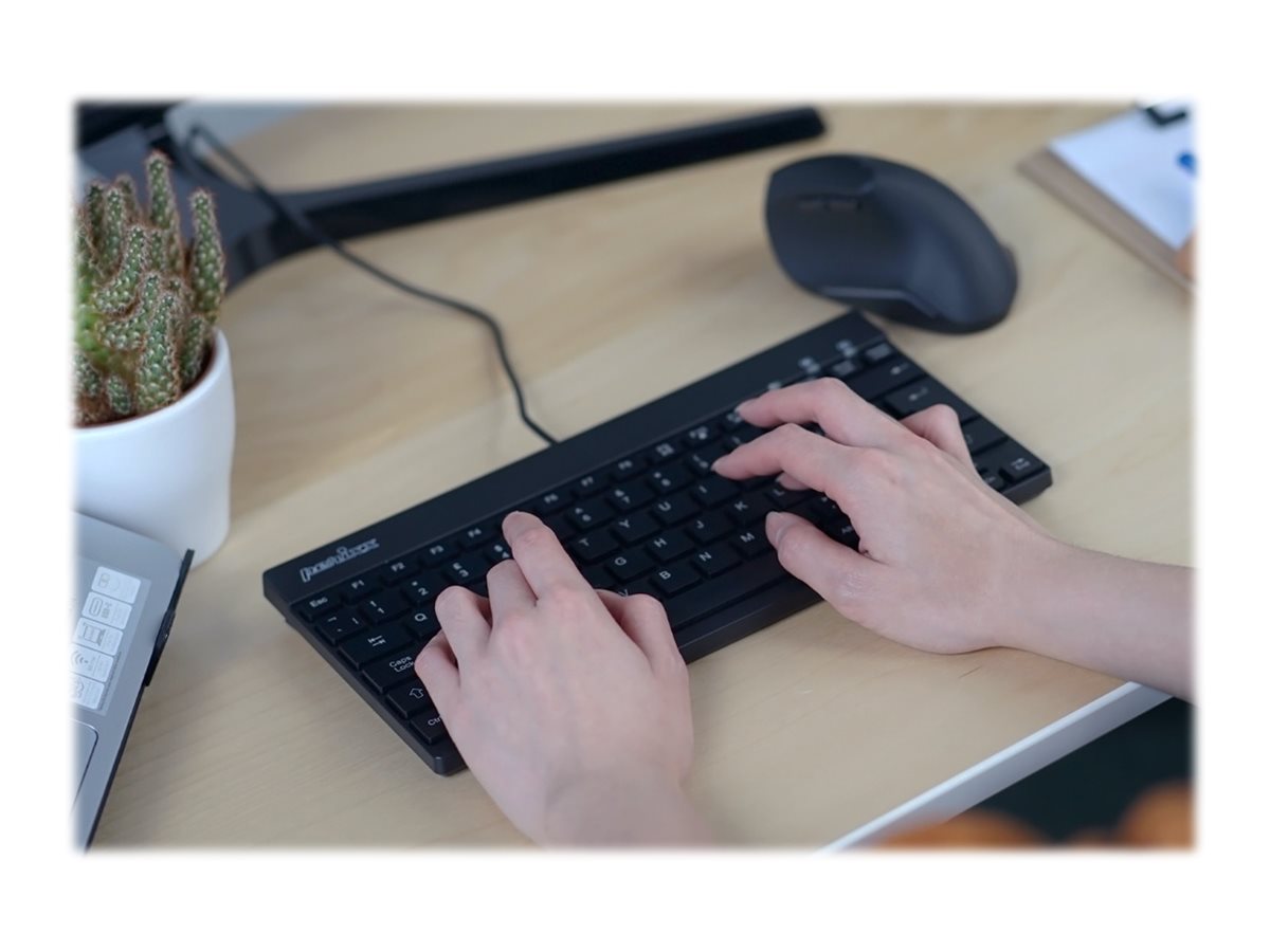 Perixx PERIBOARD-426 Mini Tastatur USB 80 Tasten QWERTZ Schwarz