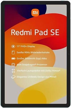 Xiaomi Redmi Pad SE 128 GB 27,9 cm (11") Qualcomm Snapdragon 4 GB Android 13 Grün (VHU4453EU)