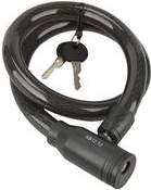 FISCHER Kabel-Fahrradschloss, Länge: 800 mm, schwarz Seilschloss ohne Rahmenhalter, Durchmesser: 18 mm, Seil - 1 Stück (85846)