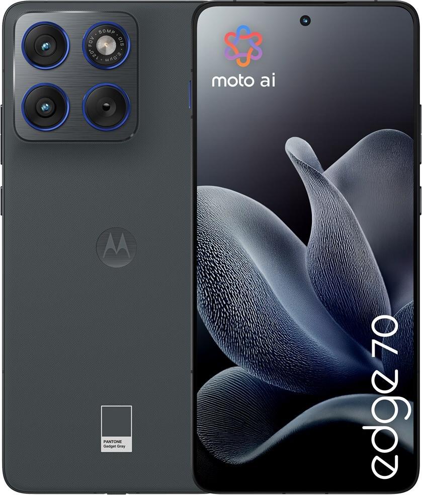 Motorola Edge 70 5G Smartphone 12 GB RAM 512 GB 6,67" pOLED 120 Hz Pantone Gadget Grau
