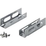 Wentronic Goobay Festplatten-Einbauwinkel 3.5" auf 13,30cm (5,25"), Grau-Silber - geeignet für den Einbau einer 3.5" Festplatte in einen 13,30cm (5,25") Gehäuseschacht (93034)