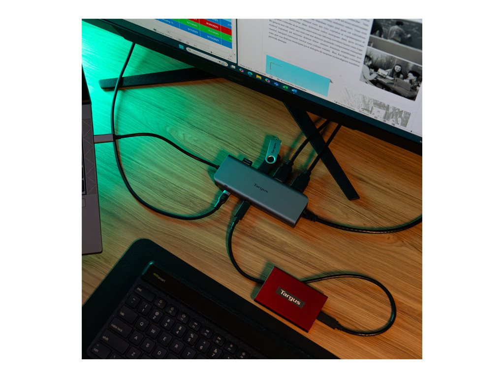 Targus Dockingstation USB-C Dual 4K HDMI 100W Pass-through Silber