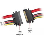 Delock Verlängerungskabel SATA 6 Gb/s 22 Pin Stecker > SATA 22 Pin Buchse (5 V + 12 V) 100 cm (83804)