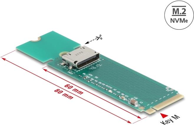 Delock 64348 - Konverter M.2 Key M> SFF-8612 (64348)