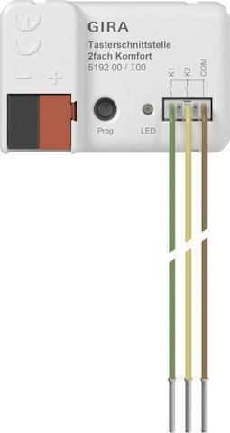 GIRA 519200 Tasterschnittst. 2f Komfort KNX Secure (519200)