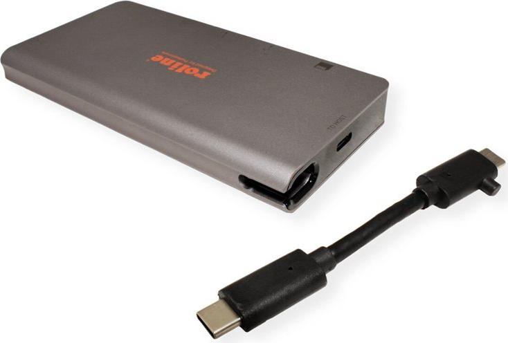ROLINE Roline 12.02.1022 Dockingstation USB 3.2 Gen 1 Type-C Grau