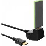 InLine® HDMI Verlängerung mit Standfuß, HDMI-High Speed mit Ethernet, 4K2K, Stecker / Buchse, schwarz / gold, 1m (17531S)