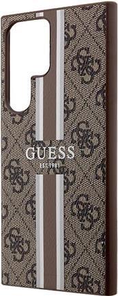 Guess 4G Stripe Case für Samsung Galaxy S23 Ultra - brown (GUHCS23LP4RPSW)