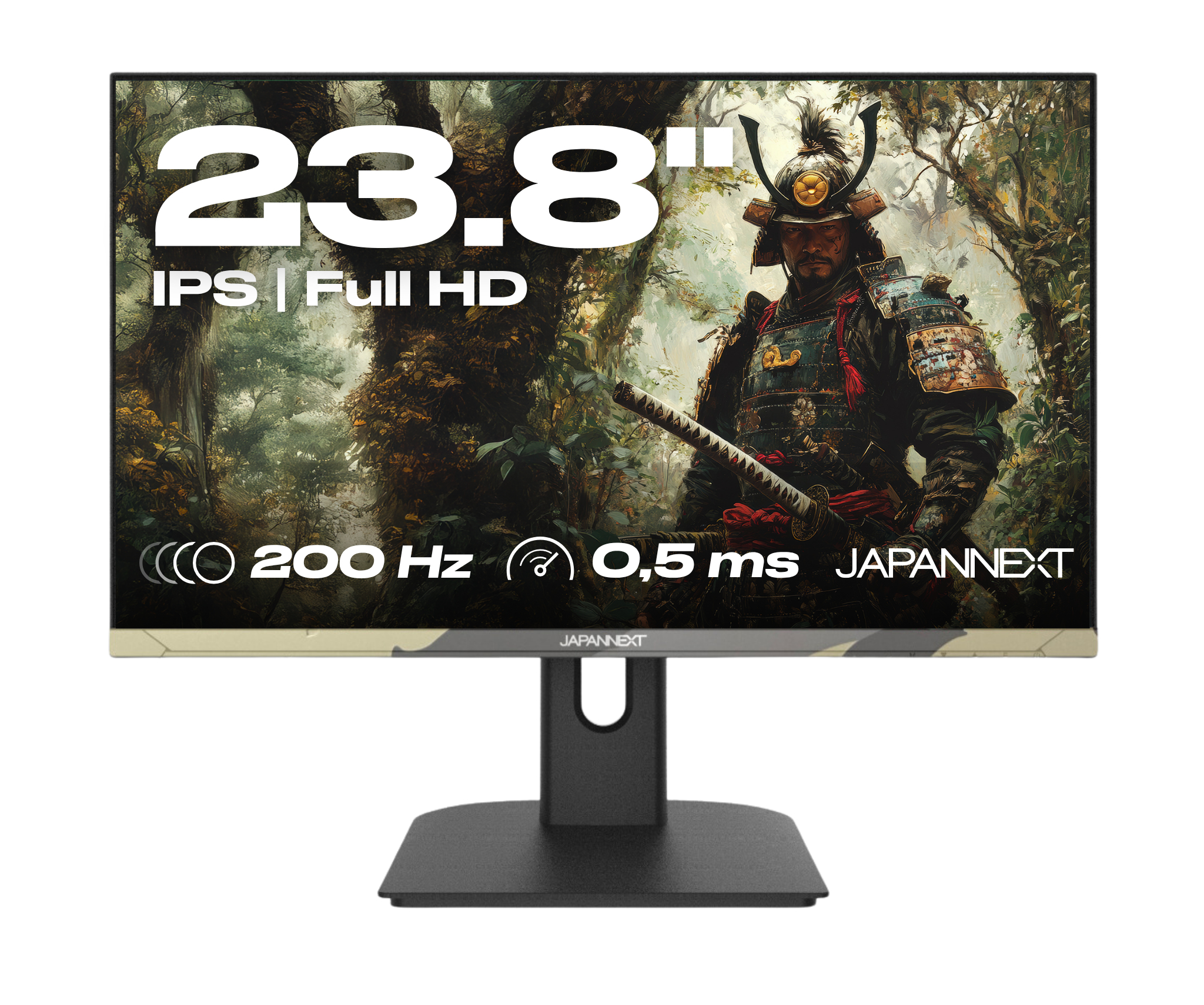 JAPANNEXT JN-IPS238FHD200F-HSP-CAMO 23.8" IPS Gaming Monitor 200 Hz 0.5 ms Schwarz