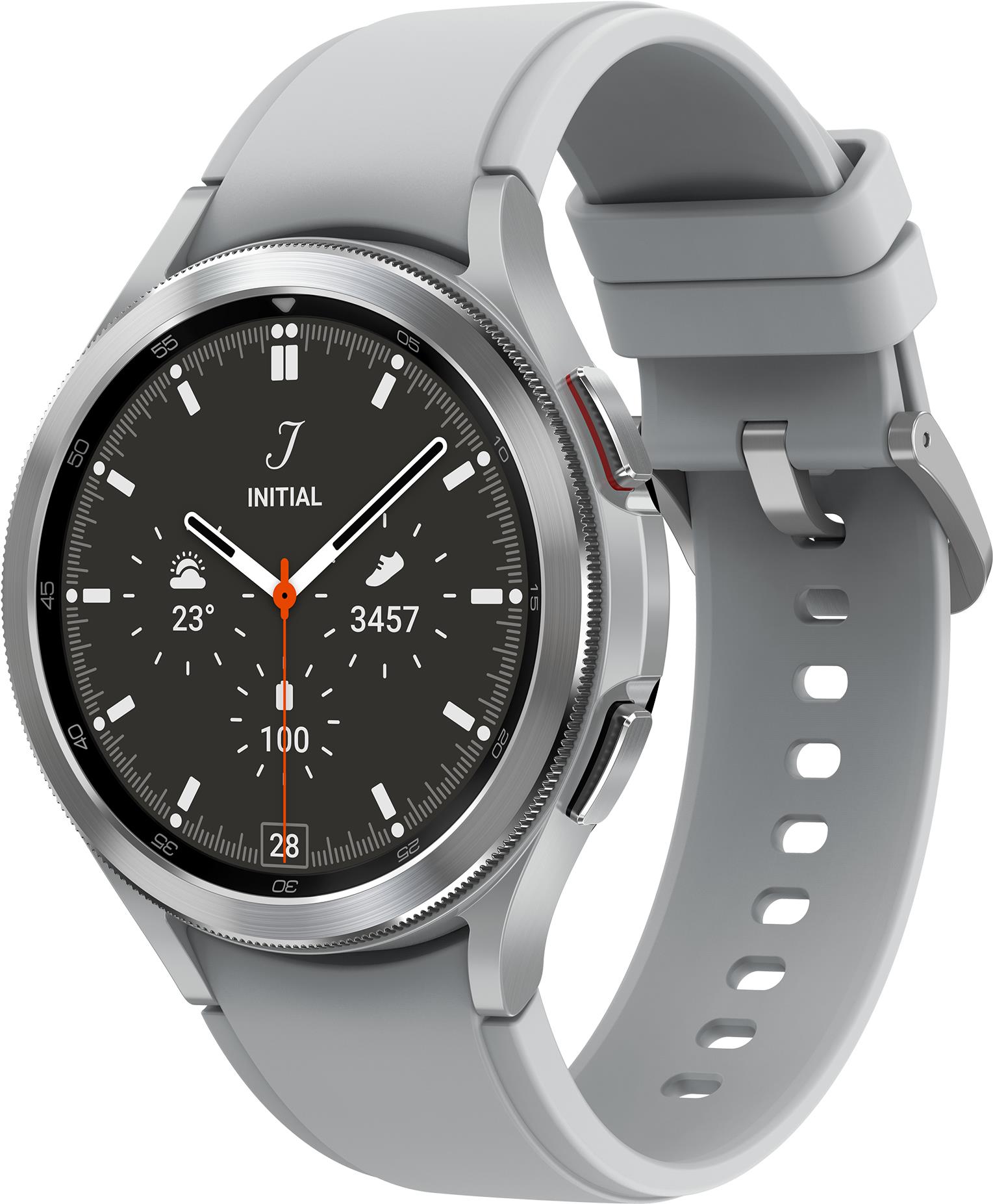 Samsung Galaxy Watch4 Classic 3,56 cm (1.4) OLED 46 mm Digital 450 x 450 Pixel Touchscreen Silber WLAN GPS (SM-R890NZSAPHE)