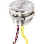 Renkforce RF-4707816 Klingeltaster beleuchtet, mit Piezo 1fach Edelstahl, Weiß 24 V/0,3 A (RF-4707816)