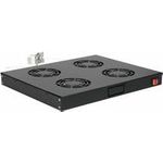 Equip Lüftermodul 19" für Serverschränke 4xLüfter RAL9005 (EZF-4-B)