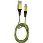 LC-POWER Kabel USB-Micro-1M-7 1m black/green,USB A auf Micro-USB (LC-C-USB-MICRO-1M-7)