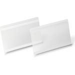 DURABLE Etikettentasche HARD COVER selbstklebend A5 quer, Farbe: transparent, Art. Nr. 118319, 1 PAK (118319)
