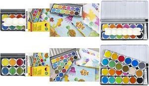 EBERHARD FABER Deckfarbkasten WINNER, 24er Farben leuchtende Farben, transparenter Deckel einfach abnehmbar, - 1 Stück (578324)