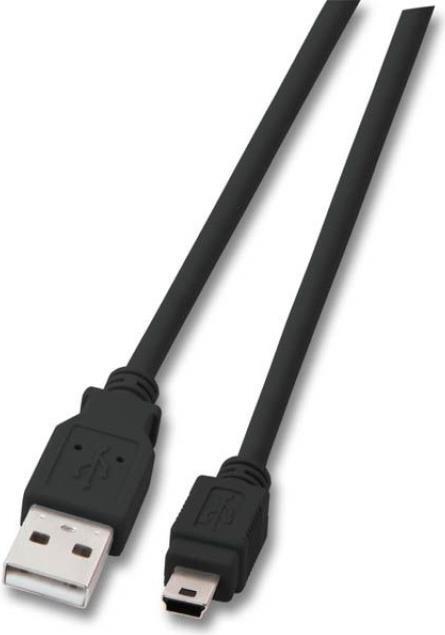 EFB ELEKTRONIK EFB USB2.0 Anschlusskabel 0,5m SCHWARZ Stecker A auf Stecker Mini B