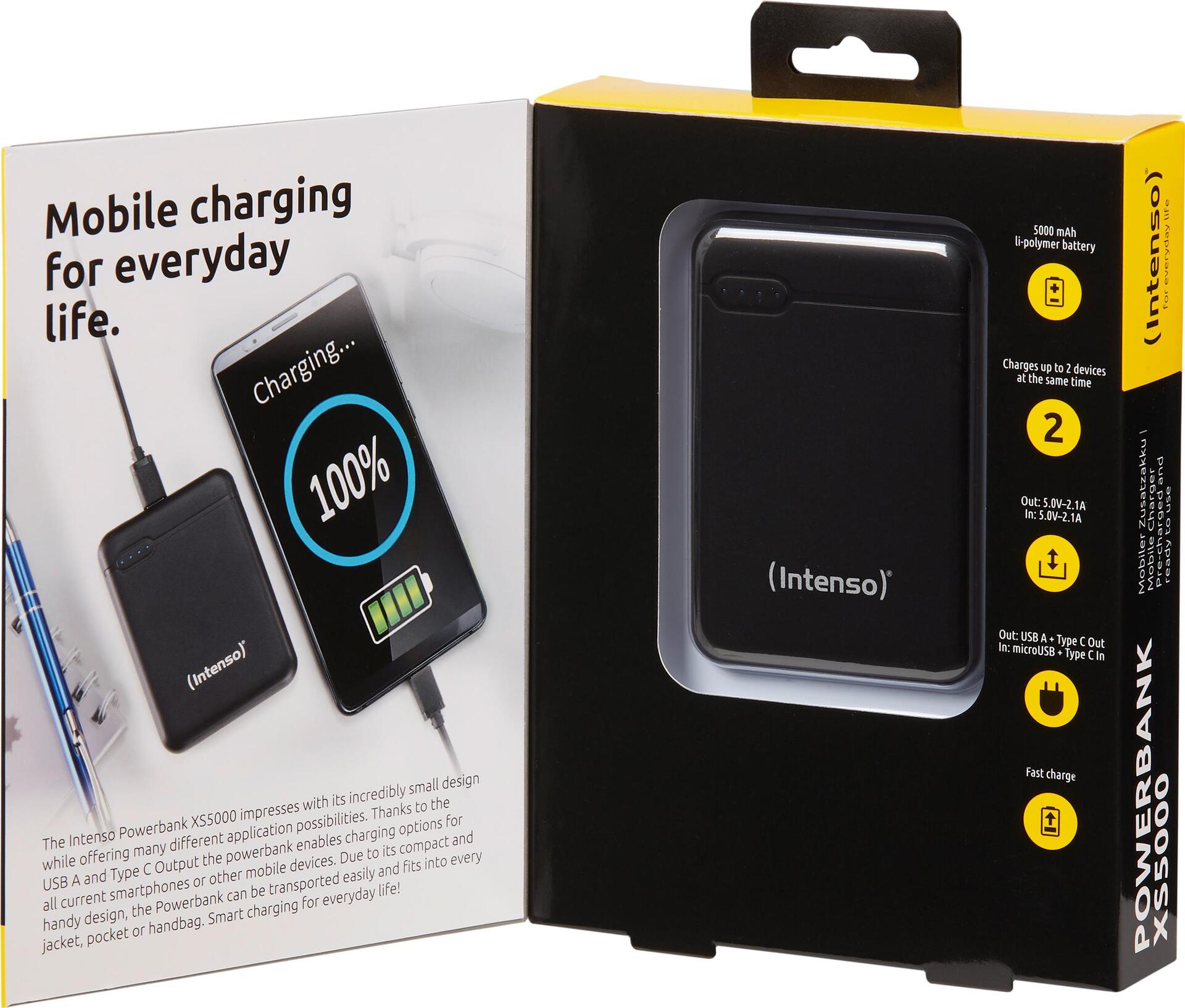 Intenso XS5000 Powerbank 5000 mAh Schwarz