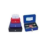 WEDO Geldkassette mit Clip, weiß (B)250 x (T)180 x (H)90 mm 5 Einsatzfächer, Clip: im Innendeckel angebrachter Beleg- (145 300H)