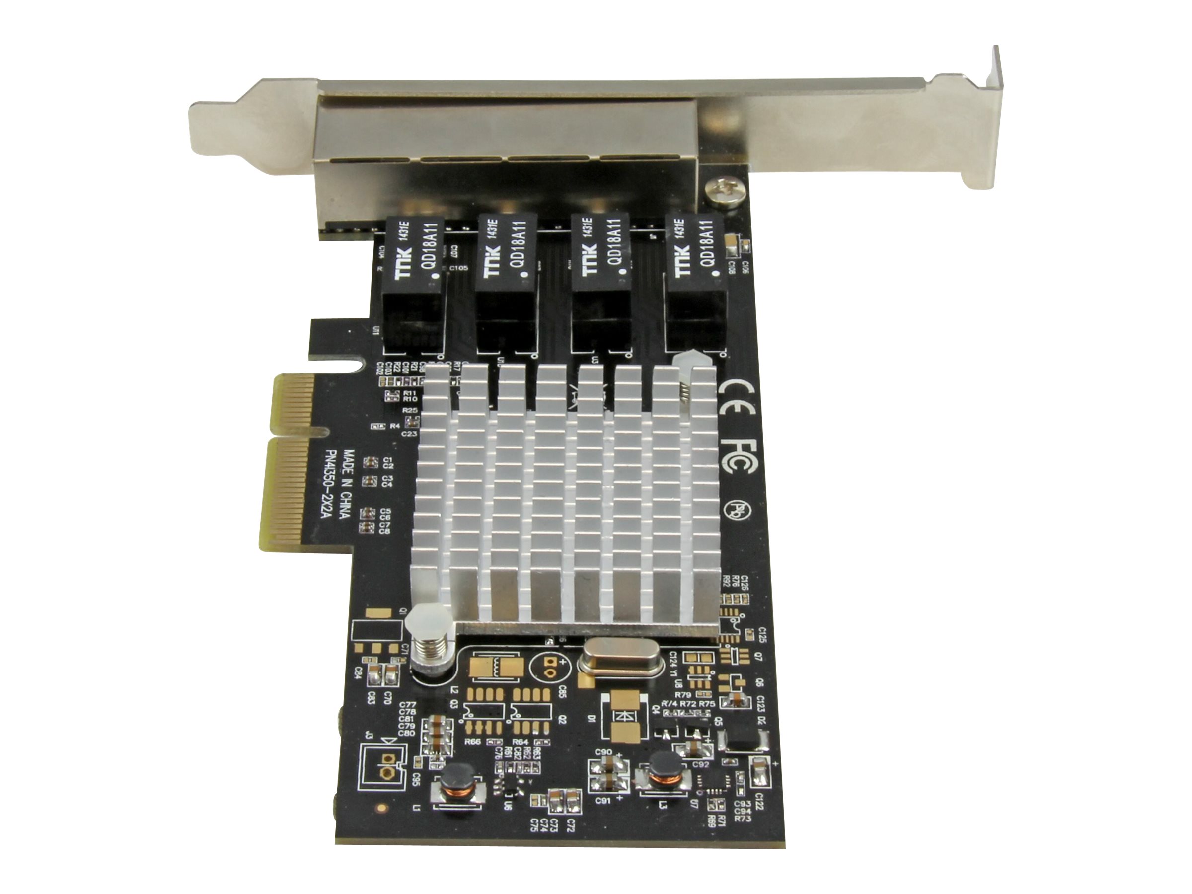 StarTech.com 4-Port PCIe Gigabit Ethernet Netzwerkkarte mit Intel I350, PCIe x4, Schwarz