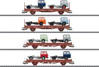 Märklin 46406 H0 4er-Set Rungenwagen Ks 3300/Ks 3301 der DR (46406)