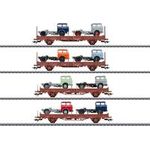 Märklin 46406 H0 4er-Set Rungenwagen Ks 3300/Ks 3301 der DR (46406)