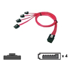 Chenbro 26H113215-010 SATA I Kabel 0,6 m Rot