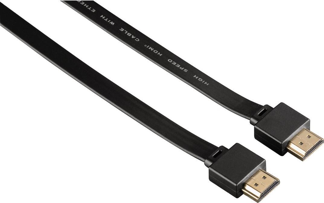 HAMA 132156 High Speed HDMI-Kabel Stecker-Stecker flach, Ethernet, 3.0 m (00132156)