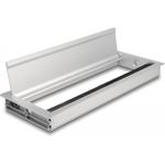 Delock Kabeldurchführung für Tischeinbau mit Bürste 300 x 120 x 28 mm silber (66864)