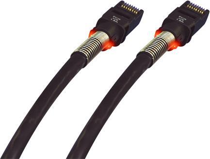 exertis Connect Patchsee Patchkabel DirectPatch, Cat.6a, U/FTP, schwarz, 6,1 mEinfaches Identifizieren des gesuchten Kabels durch Licht- Twisted Pair, U/FTP geschirmt, AWG 26/7, halogenfrei- Paare in Metallfolie geschirmt- Lichtleiter am Stecker leuchten rot, sob (30600030)