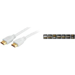 shiverpeaks BASIC-S HDMI Kabel, A-Stecker - A-Stecker, 1,0 m vergoldete Kontakte, für Full-HD Qualität (4096 x 2160 (BS77470-W)