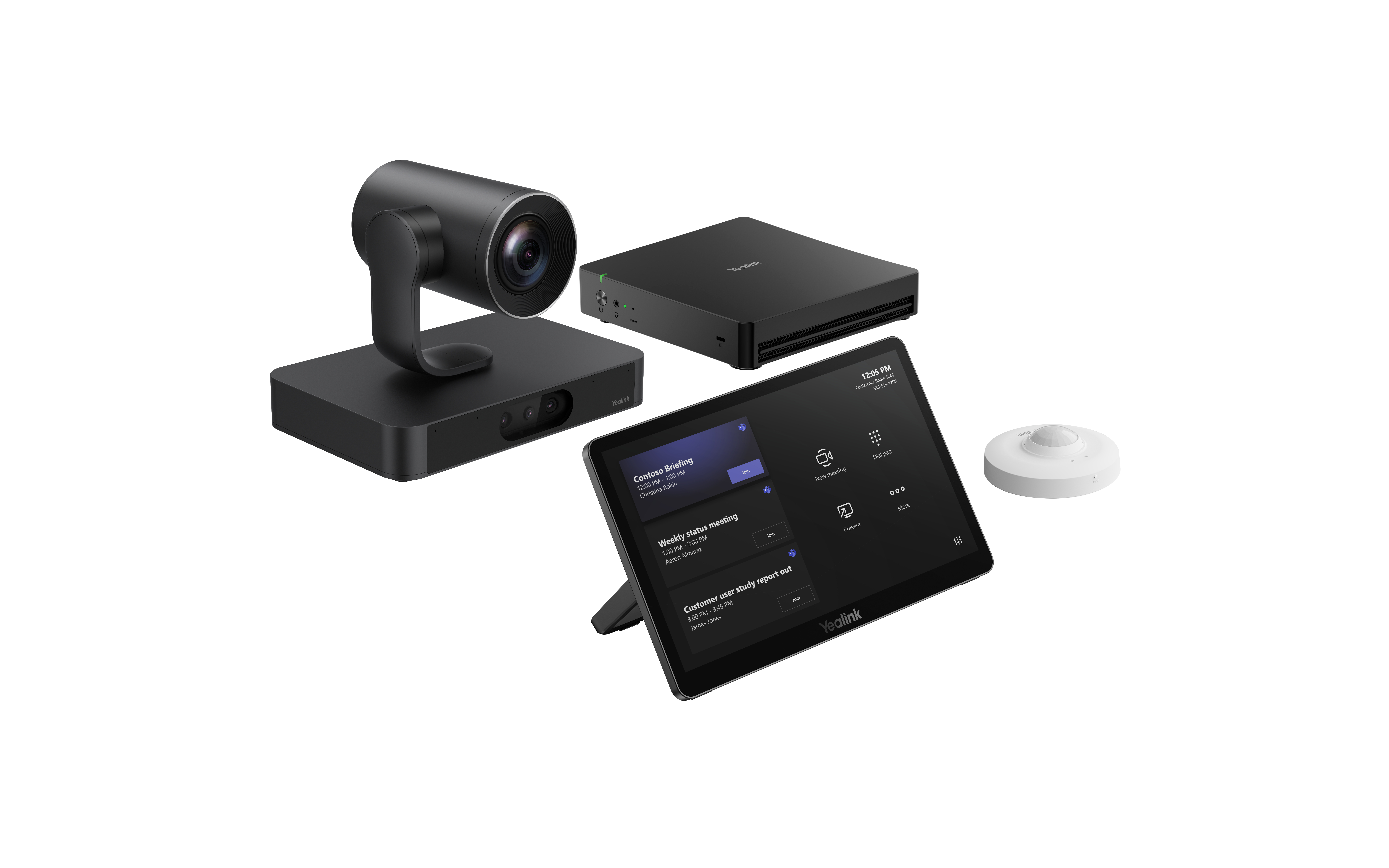 Yealink MVC Series MVC S80-C5U Microsoft Teams Rooms Videokonferenz-Kit Schwarz