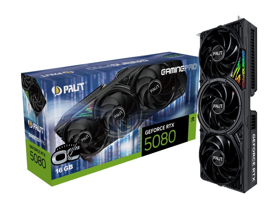 Palit GeForce RTX 5080 GamingPro OC 16 GB GDDR7 Schwarz