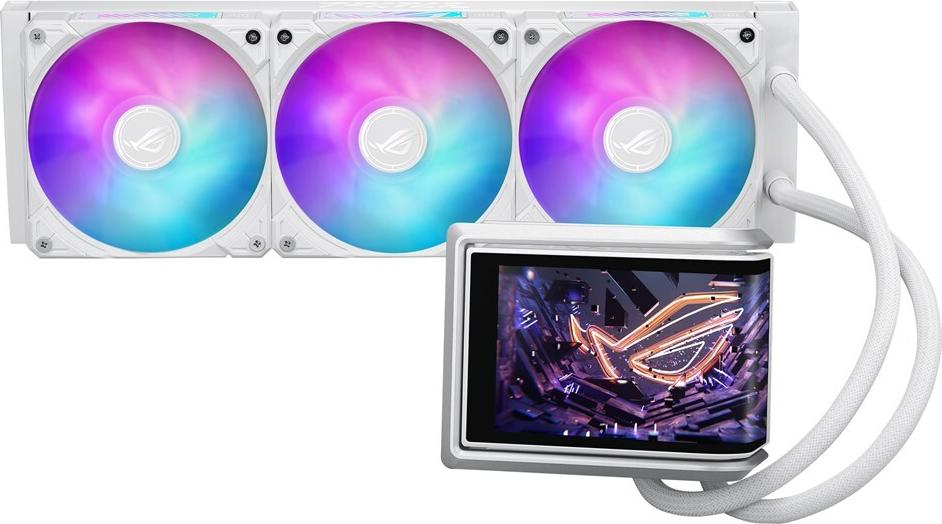 ASUS ROG RYUO IV 360 ARGB WHT - All-in-One-CPU-Flüssigkeitskühler, 6,67" AMOLED, Weiß (90RC01N2-B0EAY0)