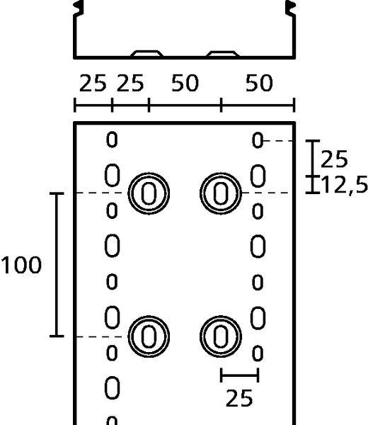 HellermannTyton Verdrahtungskanal HTWD-PW-120X80 Höhe 80mm, Breite 120mm, Schlitzabstand 12mm, Schlitzbreite 8mm, Ausführung der Seitenwand geschlitzt, Länge 2000mm, Kriechstromfest, Nutzbarer Querschnitt 7898mm², Befestigungsart Bodenlochung, Mit Obertei (181-10248)