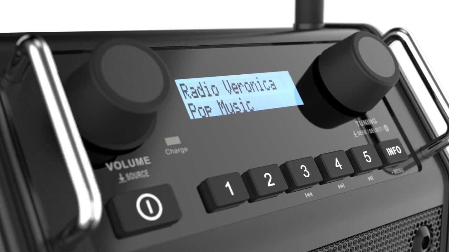 PerfectPro DABPRO Baustellenradio DAB+/FM Bluetooth Schwarz