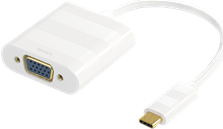 DELTACO USB 3.1 to VGA adapter, Type C ma - VGA fe, 1080p, white
