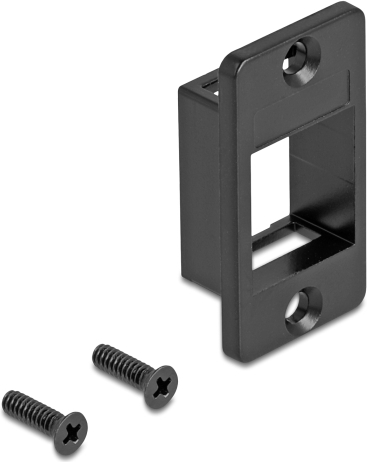 Delock Keystone Halterung für Gehäuse konisch schwarz (67336)